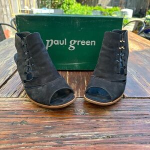 Paul Green Suede Sandal Bootie. Size 9